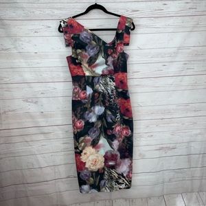 Black Halo Floral Jackie O Dress Size 6 *Read